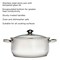 5qt Round Stainless-Steel Dutch Oven with Tempered Glass Lid and Oven Safe for All Cooktops